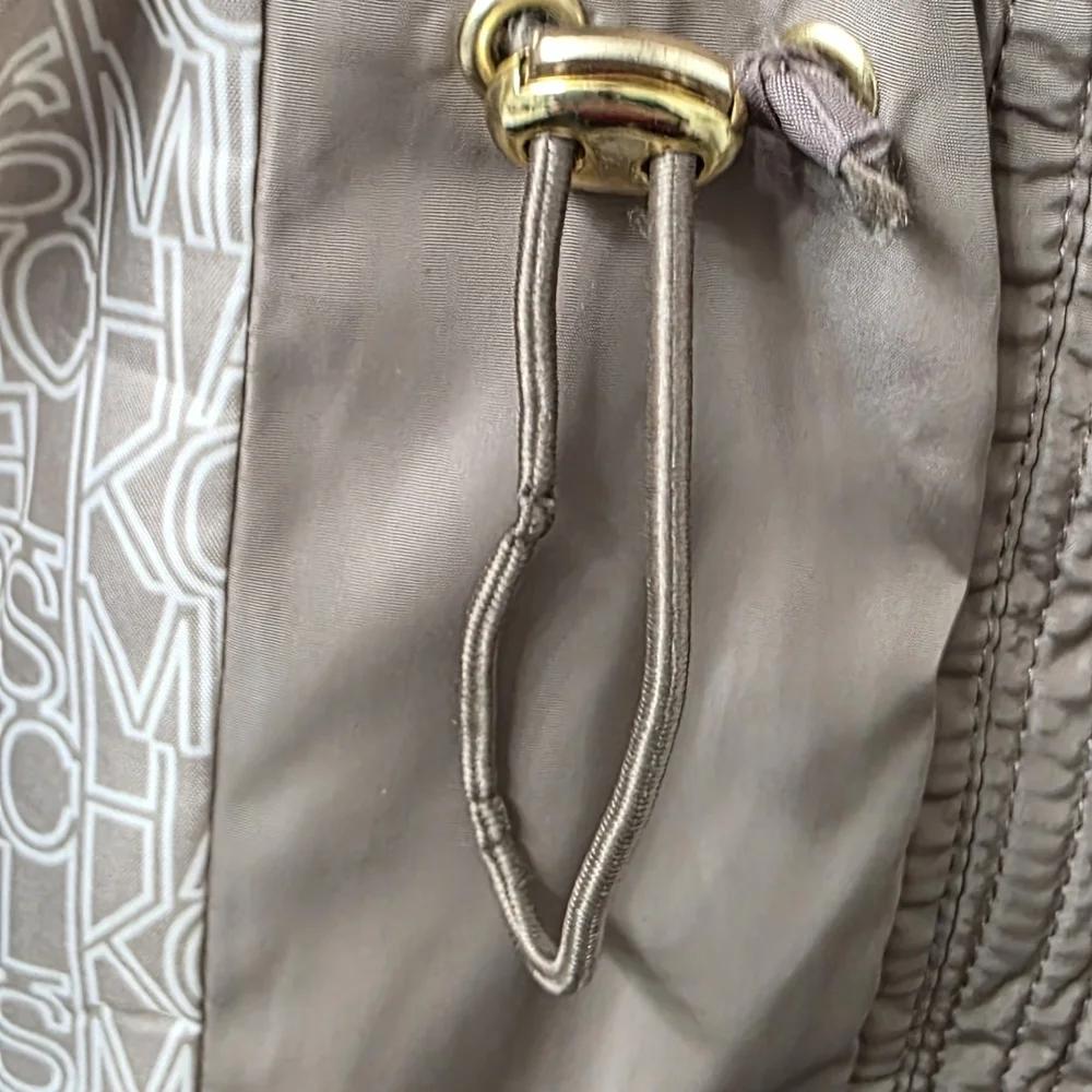 544 MICHAEL KORS Tan Diamond Quilted Hooded Utility Jacket